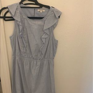 Madewell Light Blue Sleeveless Dress w/ Ruffles